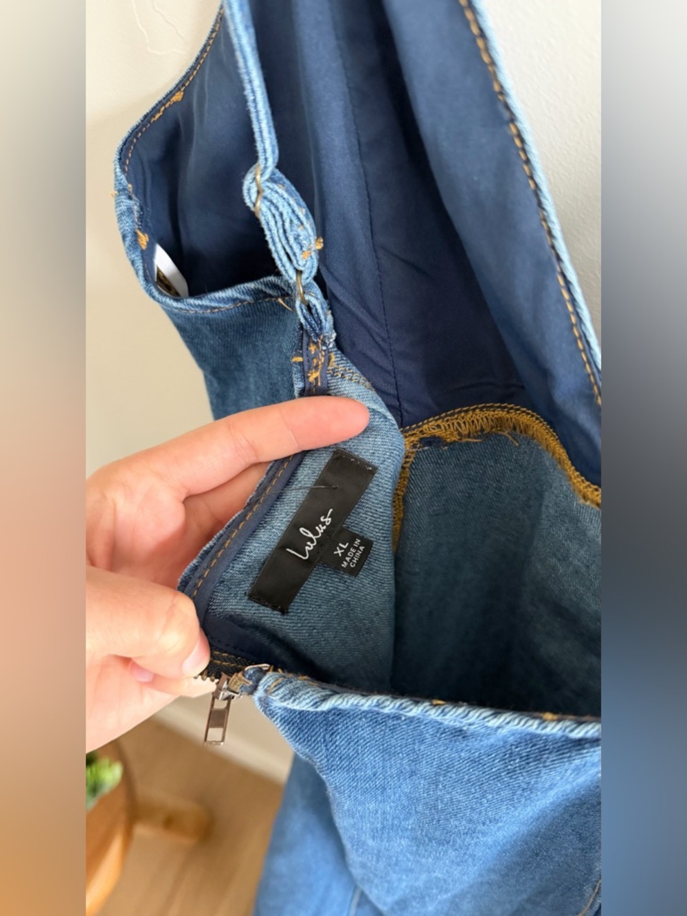 Lulus Dark Wash Denim Sleeveless Midi Dress - Picture 9 of 11